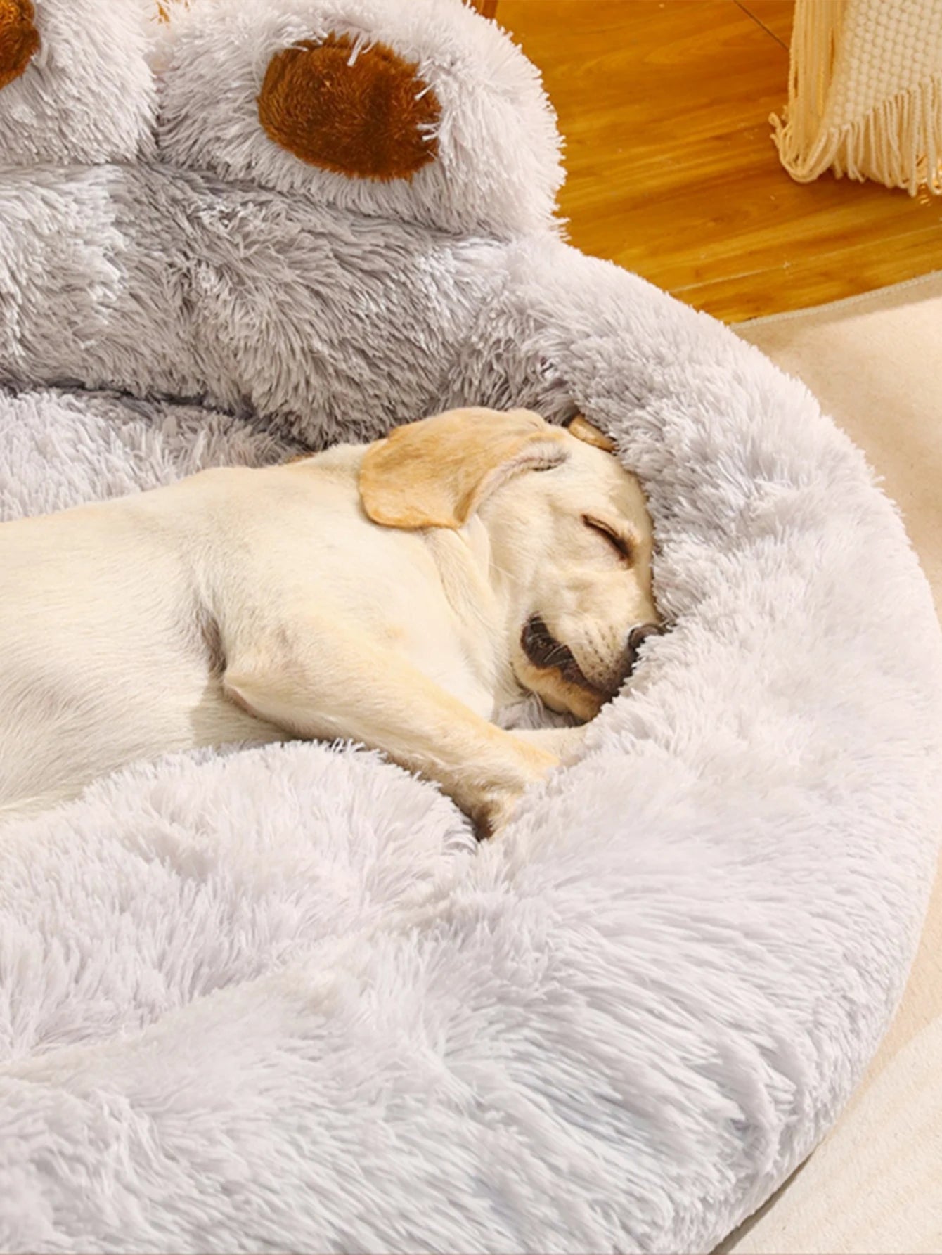 Fluffy Dog Bed Plush Kennel Accessories Pet Products Large Dogs Beds Bedding Sofa Basket Small Mat Cats Big Cushion Puppy Pets - Ammdog.com