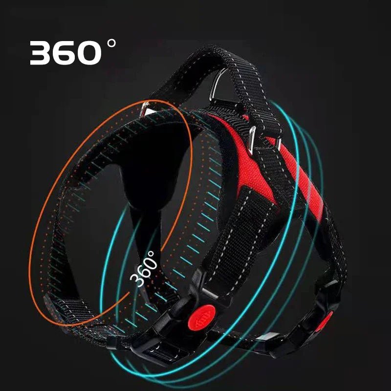 Saddle Dog Harness Reflective Adjustable Pet Harness No Pull Walking Training Small Medium Large Big Dogs Chest Strap Product - Ammdog.com