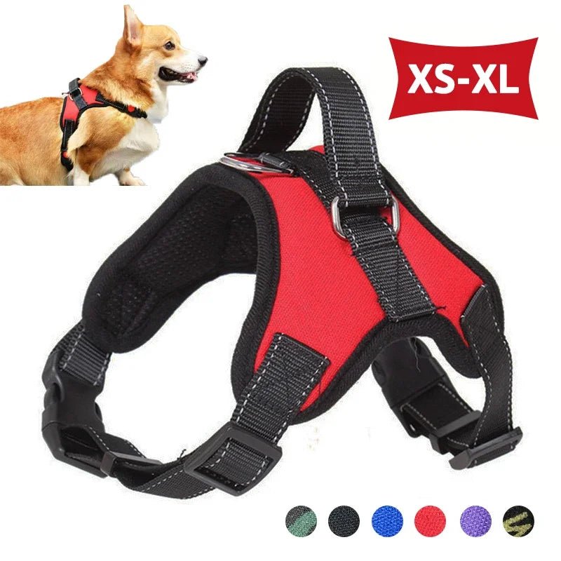 Saddle Dog Harness Reflective Adjustable Pet Harness No Pull Walking Training Small Medium Large Big Dogs Chest Strap Product - Ammdog.com